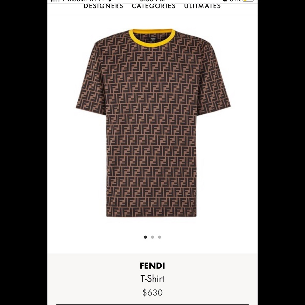 Fendi ff t shirt logo